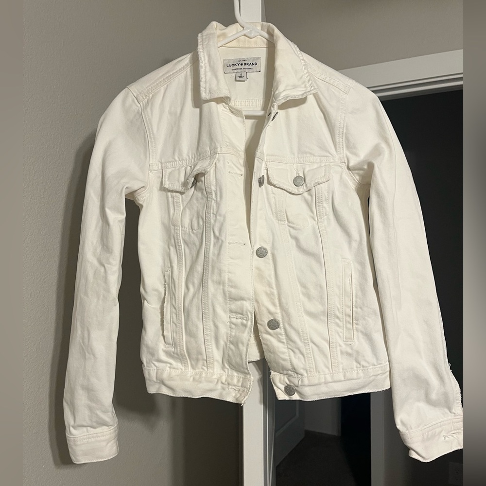 White Lucky Jean Jacket